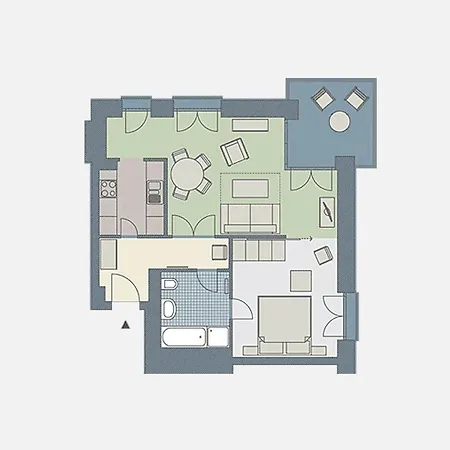 Kaiservillen - Mit 1 Schlafzimmer Und Terrasse D101 * Heringsdorf (Usedom)